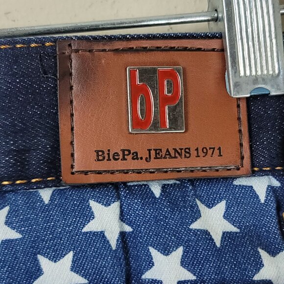 BiePa Patchwork Jeans Straight Leg Denim 34 Vintage Statement Piece 1971 - Picture 10 of 12